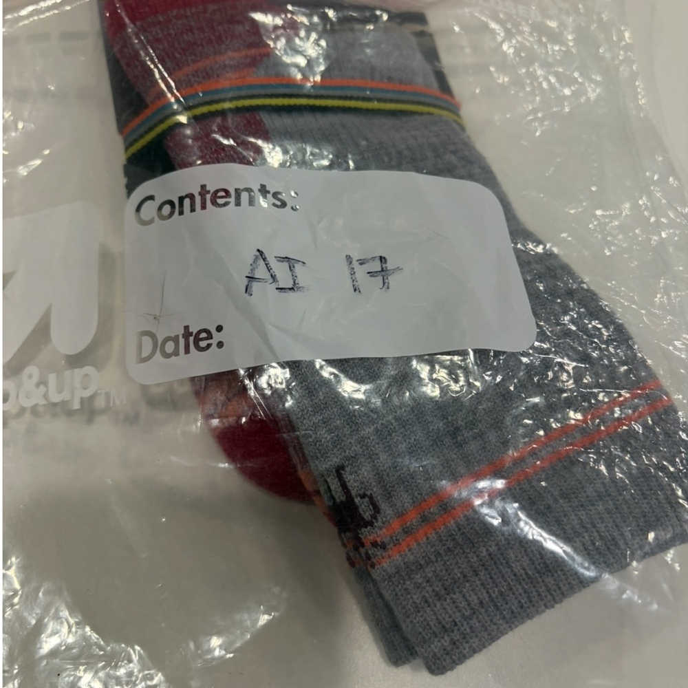 Smartwool Women's Medium Hike Light Cushion Crew Socks Red Grey NWT Merino Wool - Picture 7 of 7